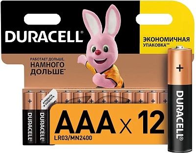 Батарейка Duracell LR03/MN2400 12BL Basic ААА
