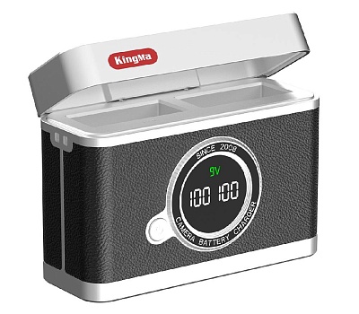 Зарядное устройство KingMa BM070-W126 для двух аккумуляторов Fujifilm NP-W126/126WS