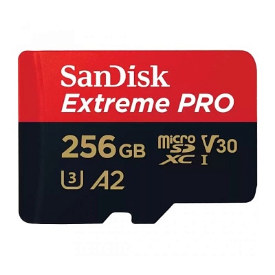 Карта памяти SanDisk Extreme Pro microSDXC 256GB UHS-I A2 V30 U3 R200/W140MB/s (SDSQXCD-256G-GN6MA)