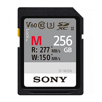 Карта памяти Sony SDXC 256GB UHS-II U3 V60 R277/W150/MB/s (SF-M256)