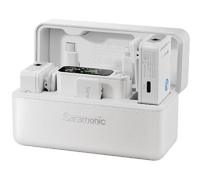Микрофон Saramonic Ultra 04 (TX+TX+RX) беспроводной всенаправленный + 2 петличных микрофона белый