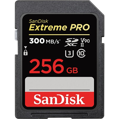 Карта памяти SanDisk Extreme Pro SDXC 256GB UHS-II U3 V90 R300/W260MB/s (SDSDXDK-256G-GN4IN)