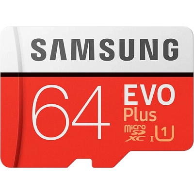 Карта памяти Samsung EVO Plus microSDXC 64Gb UHS-I U3 R100/W20Mb/s (MB-MC64HA/RU)