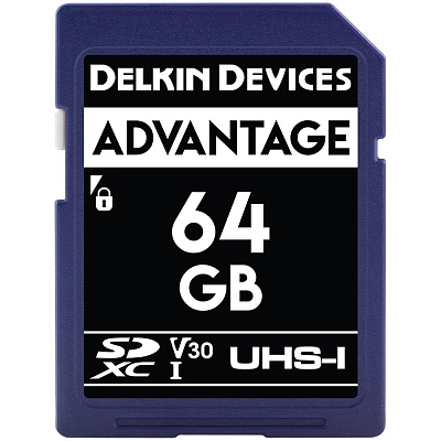 Карта памяти Delkin Devices Advantage SDXC 64GB UHS-I U3 V30 R90/W30MB/s (DDSDW63364GB)