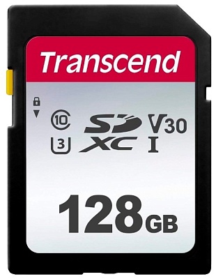 Карта памяти Transcend SDXC 128GB UHS-I U3 V30 R95/W45MB/s (TS128GSDC300S)