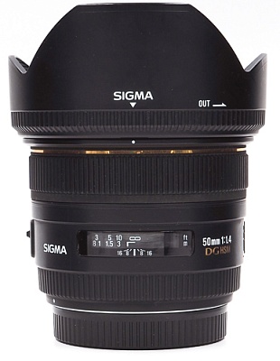 Объектив комиссионный Sigma 50mm 1.4 DG HSM Canon EF (б/у, гарантия 14 дней, S/N 11442585)