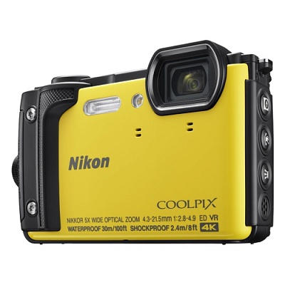 Фотоаппарат Nikon Coolpix W300 Yellow (16Mp/5x/4K/Wi-Fi/BT)