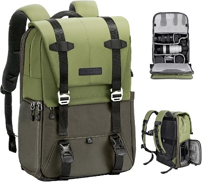 Фотосумка рюкзак K&F Concept Urban Wander 20L зеленый