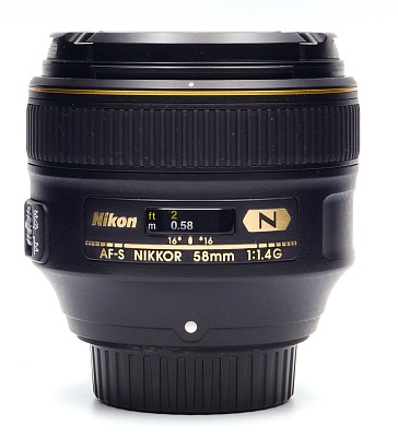 Объектив комиссионный Nikon 58mm f/1.4G AF-S (б/у, гарантия 14 дней, S/N 215603