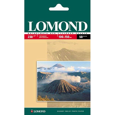 Фотобумага Lomond 10x15 Односторонняя глянцевая, 230 г/м2, 50 листов
