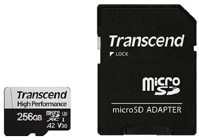 Карта памяти Transcend microSDXC 256Gb UHS-I U3 A2 R100MB/s W85MB/s (TS256GUSD330S)