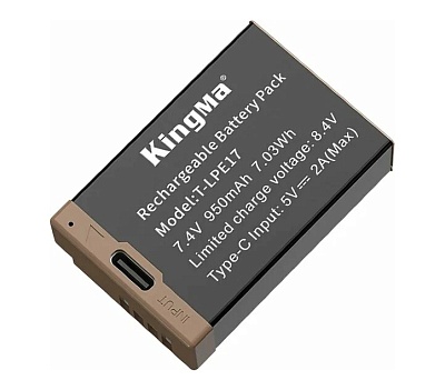 Аккумулятор Kingma LP-E17 (950 мАч) Type-C