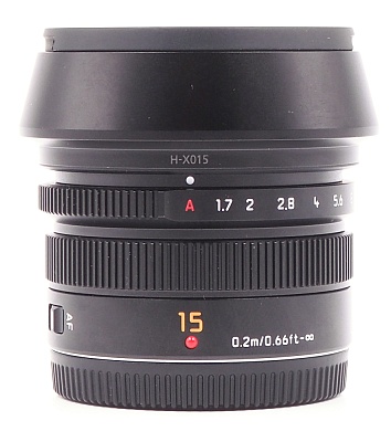 Объектив комиссионный Panasonic Lumix Leica DG Summilux 15mm f/1.7 ASPH (H-X015E) Black Micro 4/3 