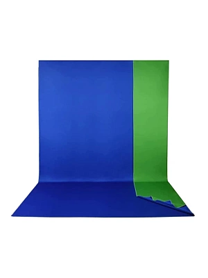 Фон тканевый Raylab RL-BC10, 2.4х5м, хромакей, Зеленый/Синий