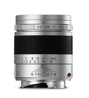 Объектив Leica Summarit-M 75mm f/2.4, серебристый, анодированный