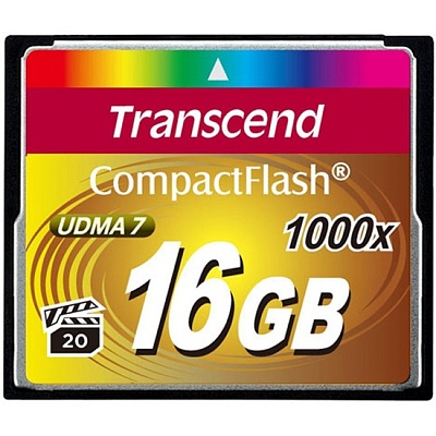 Карта памяти Transcend CF 16GB 1000X R160/W70MB/s (TS16GCF1000)