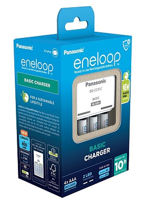 Зарядное устройство Panasonic Eneloop Basic Charger (K-KJ51MCD04E) + 4шт AAA 800 mAh