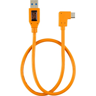 Кабель Tether Tools TetherPro USB 3.0 to USB-C Right Angle Adapter 50cm Orange (CUCRT02-ORG)