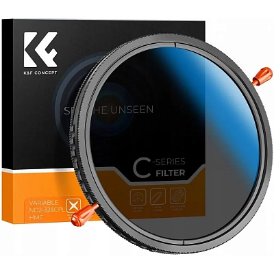 Светофильтр K&F Concept Nano-С CPL+Variable/Fader ND2-32 62mm нейтральный/поляризационный