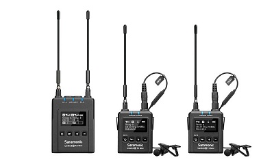 Микрофон Saramonic UwMic9S Kit2 mini  RX9S+TX9S+TX9S приемник + 2 передатчика, беспроводной, 3.5mm
