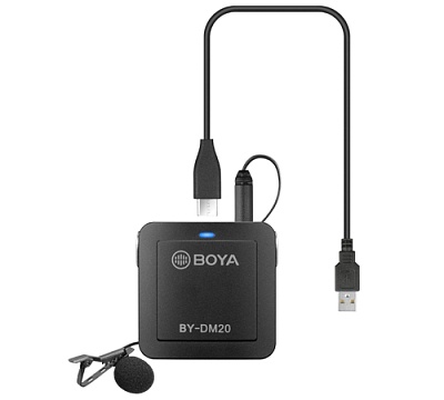 Микрофон Boya BY-DM20, петличный, всенпаравленный, USB