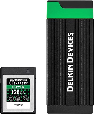 Комплект Delkin Power CFexpress Type B 128GB R1730/W1540MB/s (DCFXP128R56) + картридер