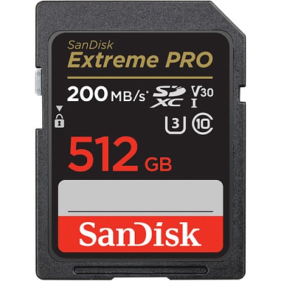 Карта памяти SanDisk Extreme Pro SDXC 512GB UHS-I U3 R200/W140MB/s (SDSDXXD-512G-GN4IN)