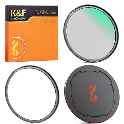 Светофильтр K&F Concept Nano-X Magnetic Black Mist 1/4 MRC 82mm смягчающий