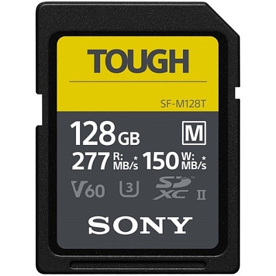 Карта памяти Sony Tough SDXC 128GB UHS-II U3 V60 R277/W150MB/s (SF-M128T/T1)