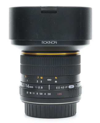 Объектив комиссионный Rokinon 14mm f/2.8 ED AS IF UMC Canon EF (б/у, гарантия 14 дней, S/N Стерт)