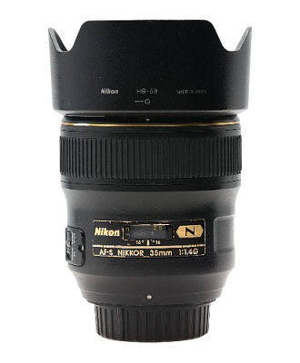 Объектив комиссионный Nikon 35mm f/1.4G AF-S Nikkor (б/у, гарантия 14 дней, S/N 247395)