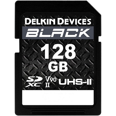 Карта памяти Delkin Devices Black SDXC 128GB UHS-II U3 V90 R300/W250MB/s (DSDBV90128)