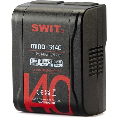 Аренда аккумулятора Swit MINO-S140 для RED Komodo-X, V-mount, 140 Вт*ч 
