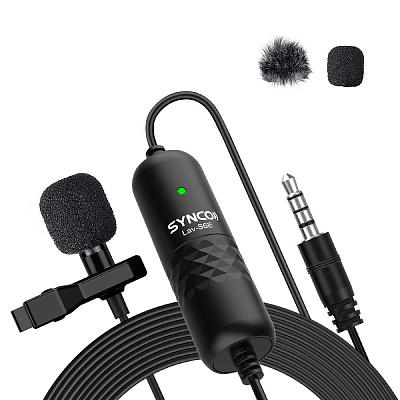 Микрофон Synco Lav-S6E, петличный, всенаправленный, 3.5mm