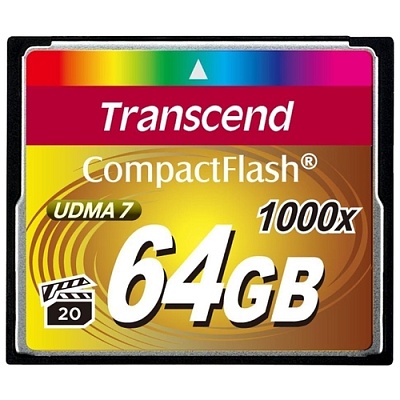 Карта памяти Transcend CF 64GB 1000X R160/W120MB/s (TS64GCF1000)
