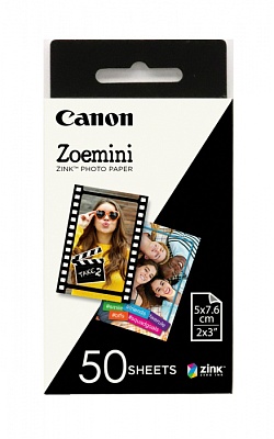 Фотобумага Canon ZINK ZP-2030 для Zoemini, 5x7.6 см, 50 листов