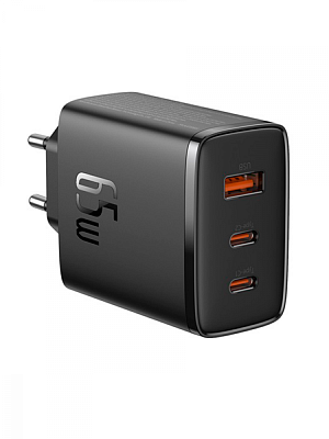 Сетевое зарядное устройство Baseus Cube Pro Fast Charger USB-A 2xUSB-C 65W черный