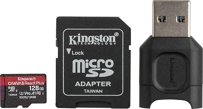 Карта памяти Kingston microSDXC 128GB Canvas React Plus UHS-II U3 V90 R285/W165MB/s (MLPMR2/128GB)