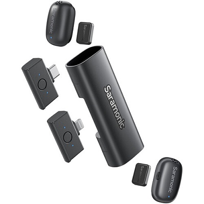 Микрофон Saramonic Air SE-02 (TX+TX+RX+RX) беспроводной всенаправленный USB Type-C/Lightning