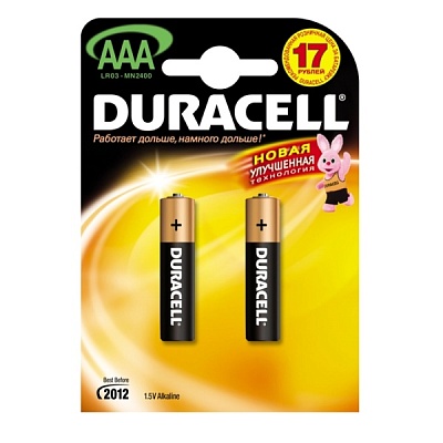 Батарейка Duracell LR03/MN2400 2BL Basic ААА