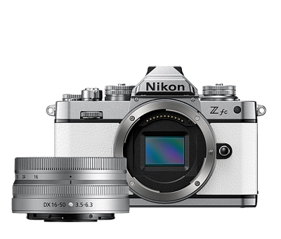 Фотоаппарат беззеркальный Nikon Z fc Kit 16-50mm f/3.5-6.3 VR, серебро/белый