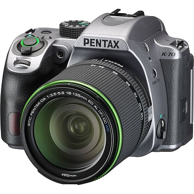 Фотоаппарат зеркальный Pentax K-70 Kit DA L 18-135mm f/3.5-5.6 WR Silky Silver