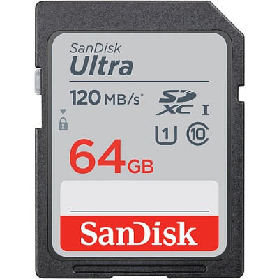 Карта памяти SanDisk Ultra SDXC 64GB UHS-I U1 R120/W40MB/s (SDSDUN4-064G-GN6IN)