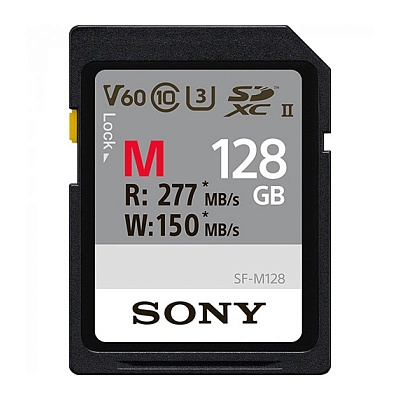 Карта памяти Sony SDXC 128GB UHS-II U3 V60 R277/W150MB/s (SF-M128)
