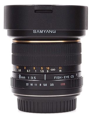 Объектив комиссионный Samyang 8mm f/3.5 Canon EF-S (б/у, гарантия 14 дней, S/N F310J0253)