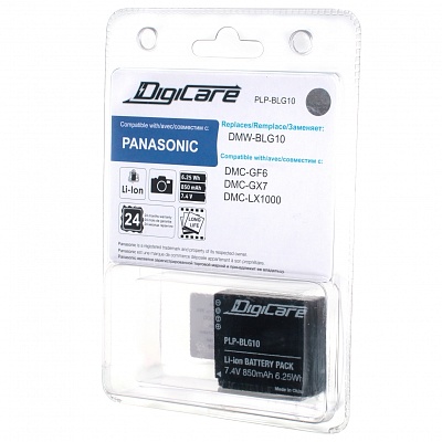 Аккумулятор DigiCare PLP-BLG10/DMW-BLG10, для Panasonic GF6/GX7/LX100