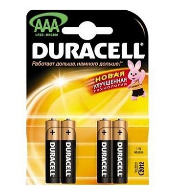 Батарейка Duracell LR03/MN2400 4BL Basic ААА