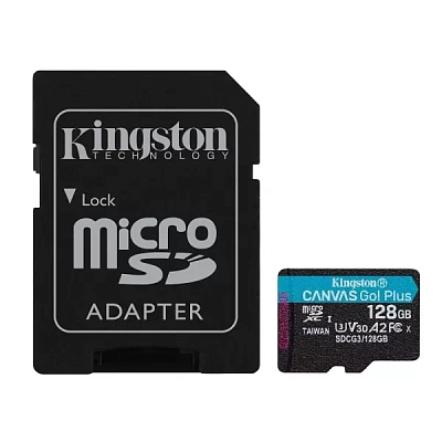 Карта памяти Kingston Canvas Go microSDXC 128Gb UHS-I U3 R170/W90Mb (SDCG3/128GB)