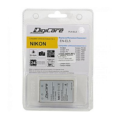 Аккумулятор DigiCare PLN-EL5, для Nikon P6000/P3/P4/P90/P5000/P5100/4200/5200/5900/7900/S10/3700