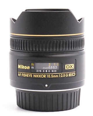 Объектив комиссионный Nikon 10.5mm f/2.8G ED DX Fisheye-Nikkor (гарантия 3 мес., S/N 412115)